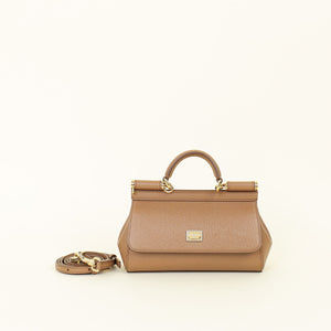 Dolce & Gabbana Brown Small Miss Sicily East West Bag
