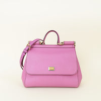 Dolce & Gabbana Purple Sicily Medium Flap Bag