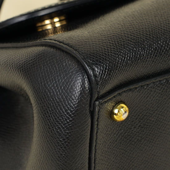 Dolce & Gabbana Black Dauphine Sicily Medium Bag-Dolce & Gabbana-THE CLOSET