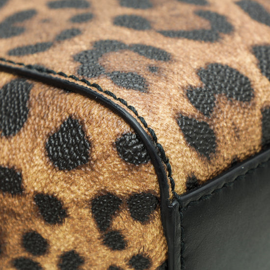 Dolce & Gabbana Bicolor Leopard Print Sicily Small Bag