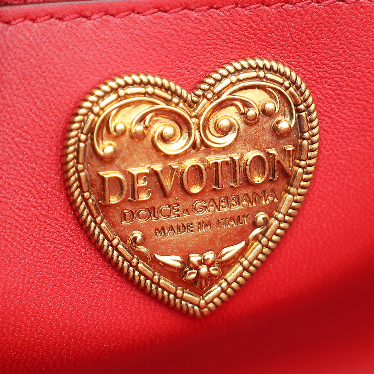 Dolce & Gabbana Red Devotion Medium Flap Chain Bag