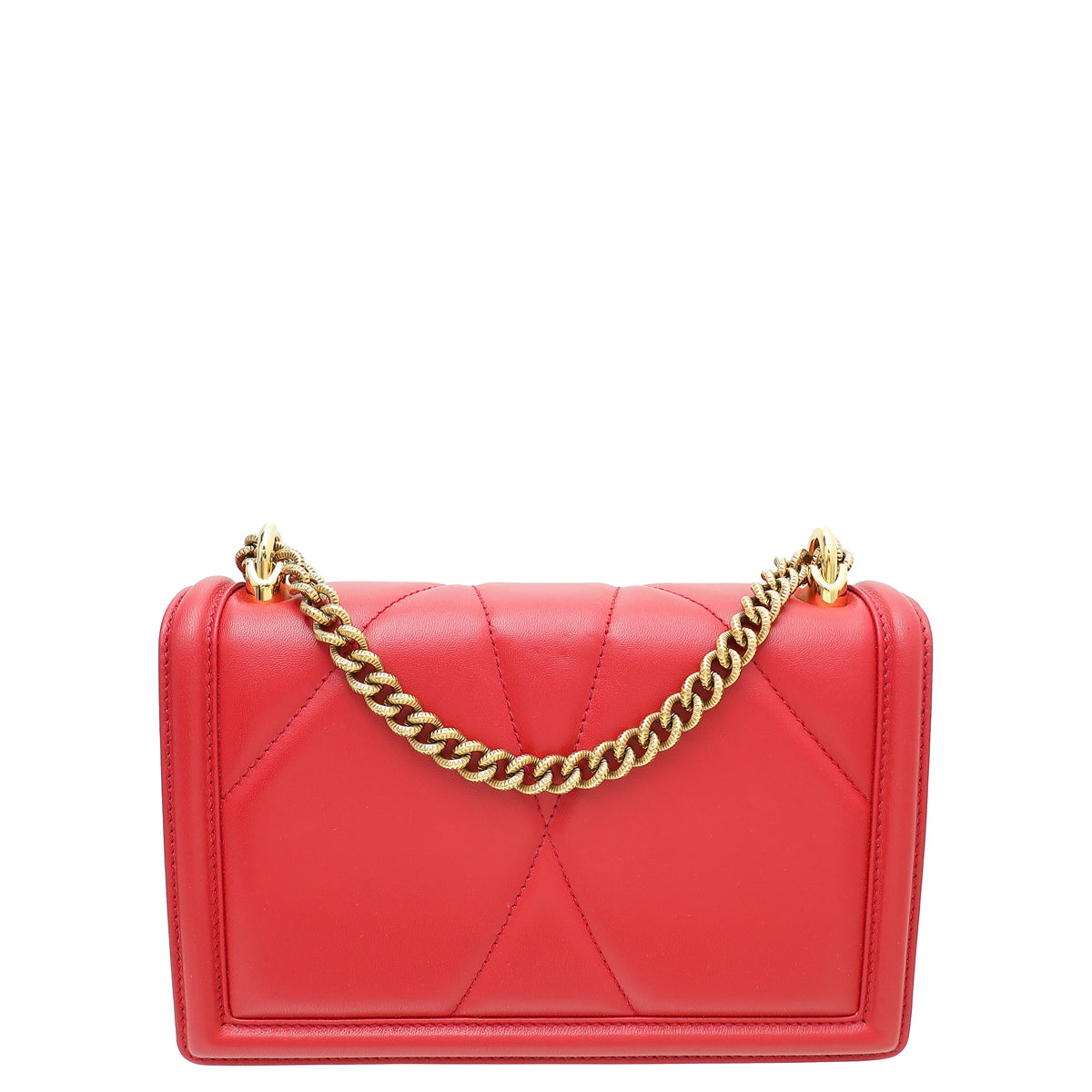 Dolce & Gabbana Red Devotion Medium Flap Chain Bag