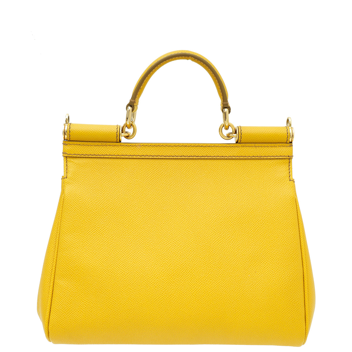 Dolce & Gabbana Yellow Sicily Dauphine Medium Bag-Dolce & Gabbana-THE CLOSET
