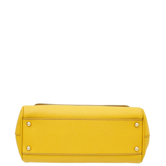 Dolce & Gabbana Yellow Sicily Dauphine Medium Bag