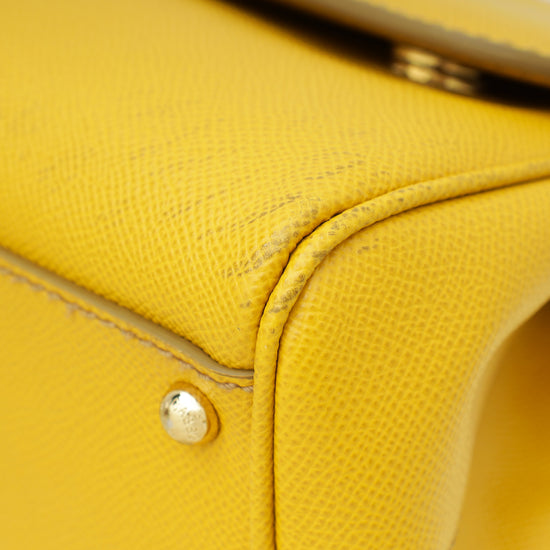 Dolce & Gabbana Yellow Sicily Dauphine Medium Bag