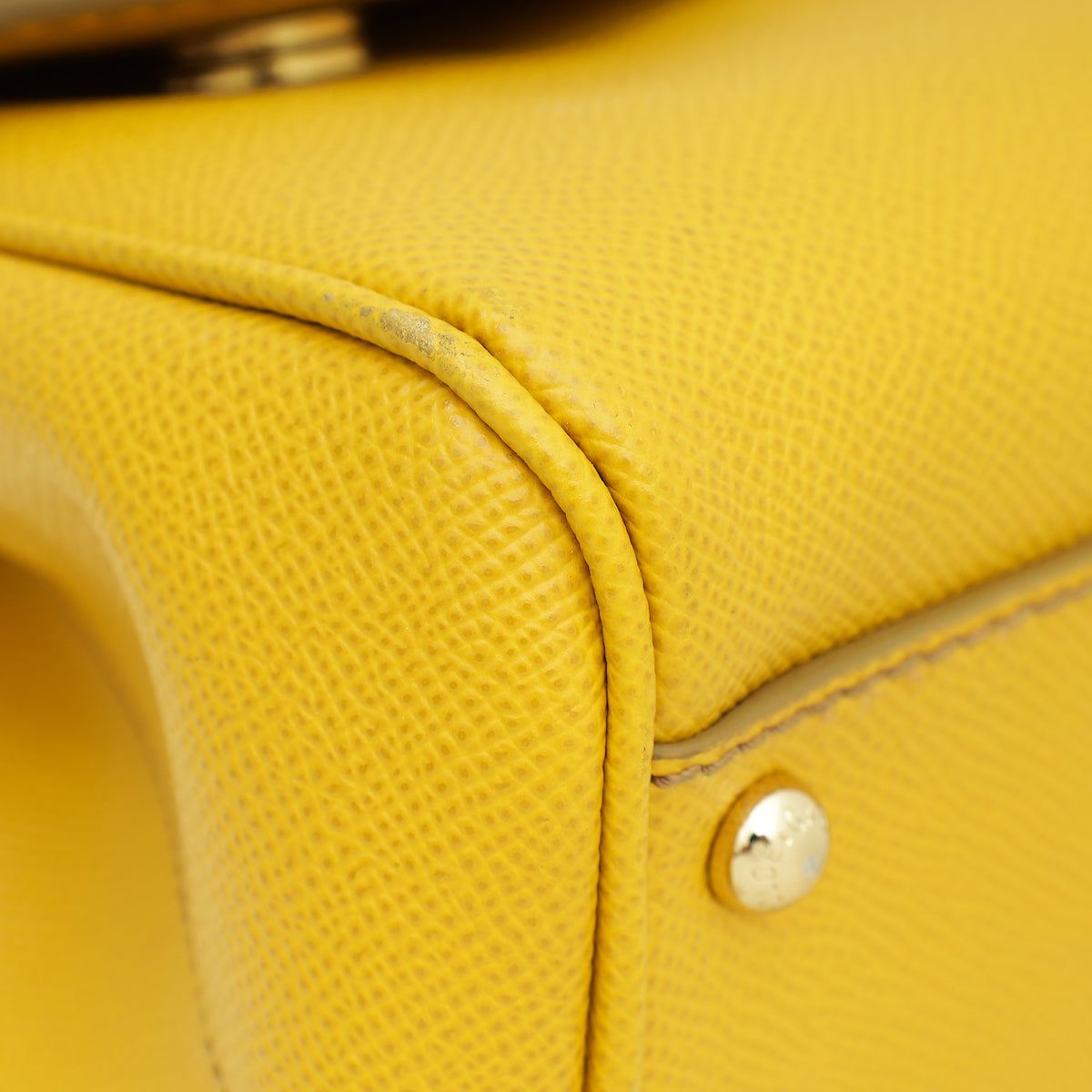 Dolce & Gabbana Yellow Sicily Dauphine Medium Bag