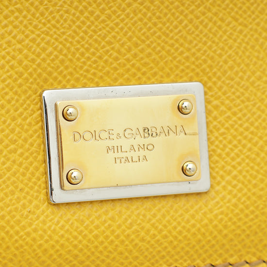 Dolce & Gabbana Yellow Sicily Dauphine Medium Bag