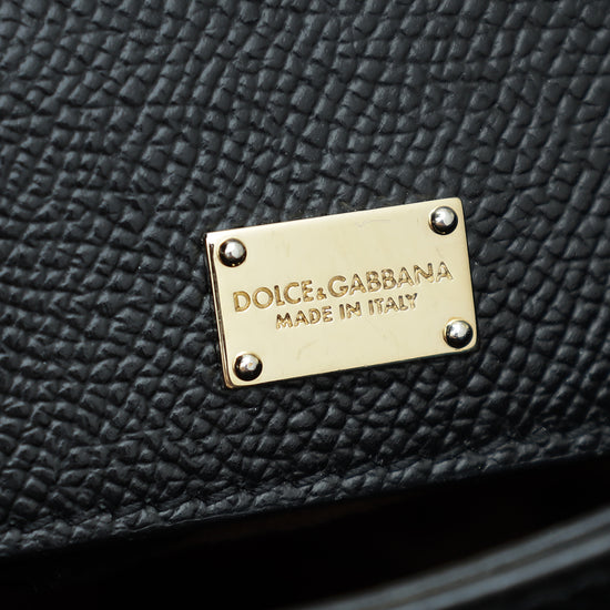 Dolce & Gabbana Black Dauphine Sicily Medium Bag