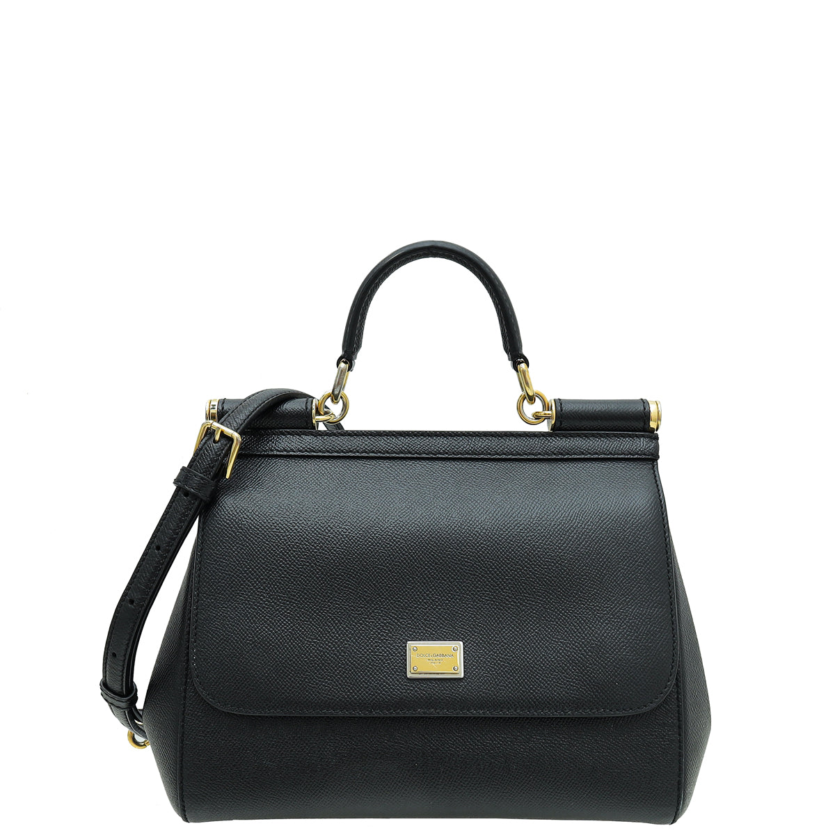 Dolce & Gabbana Black Dauphine Sicily Medium Bag – The Closet