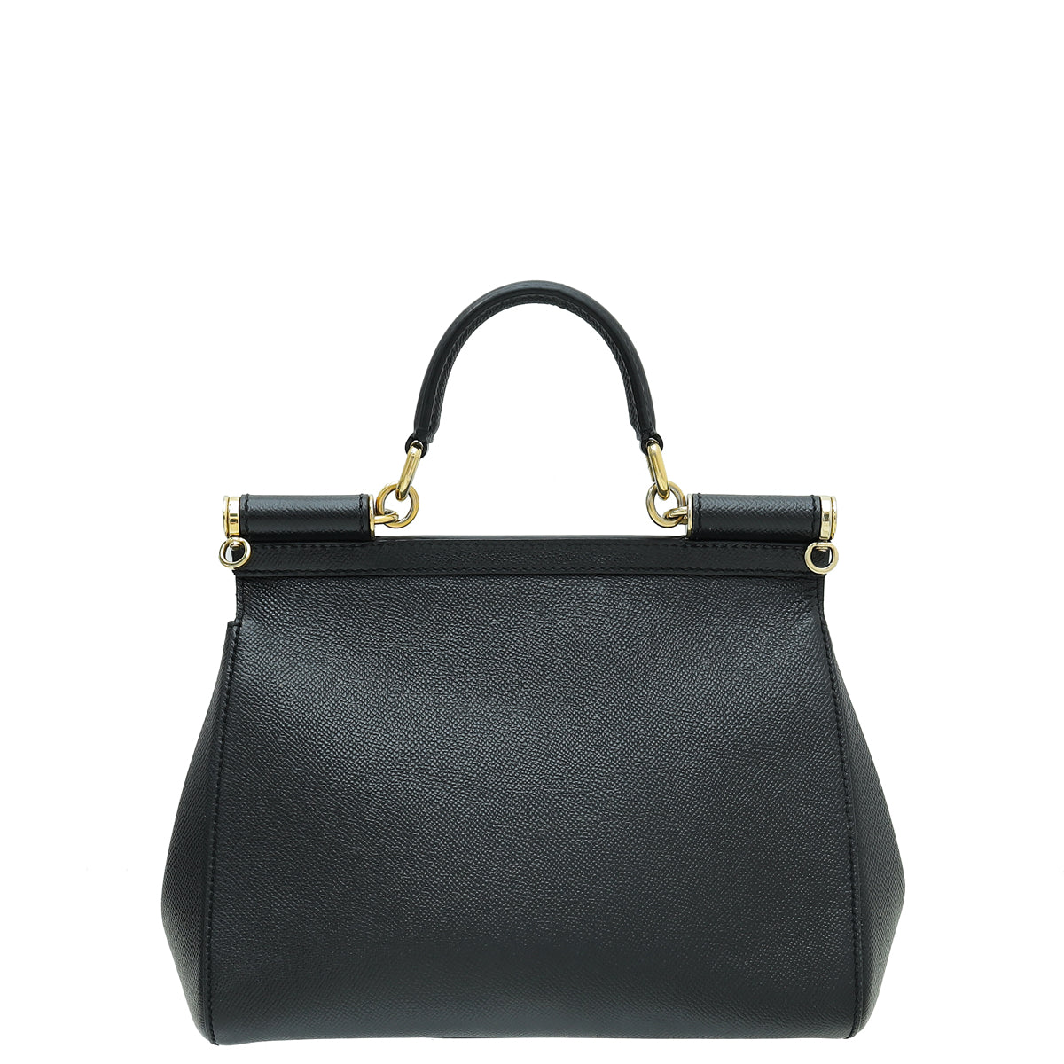 Dolce & Gabbana Black Dauphine Sicily Medium Bag-Dolce & Gabbana-THE CLOSET