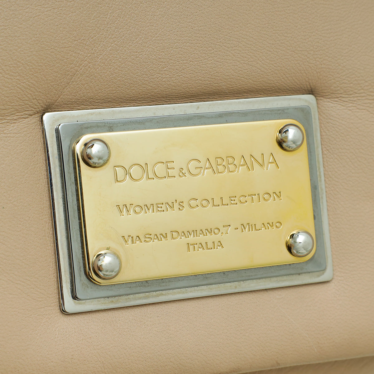 Dolce & Gabbana Beige Miss Dico Soft Flap Shoulder Bag