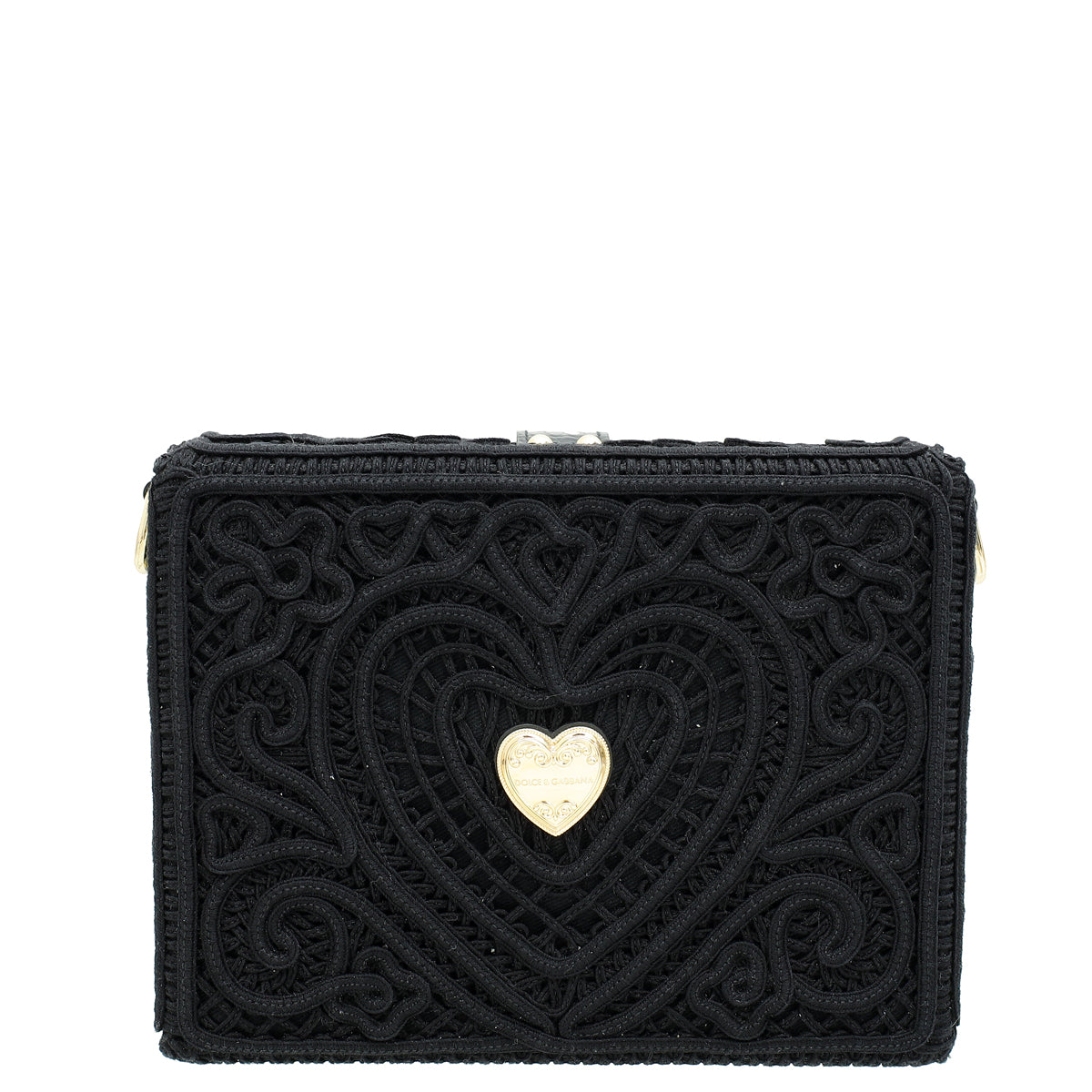 Dolce & Gabbana Black Cordonetto Lace "Dolce Bag"-Dolce & Gabbana-THE CLOSET