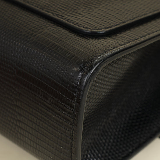 Dolce & Gabbana Black Iguana Print Lucia Bag