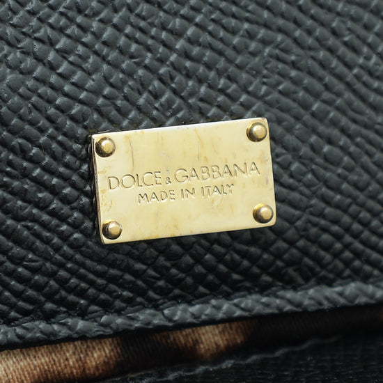 Dolce & Gabbana Black Dauphine Sicily Medium Bag