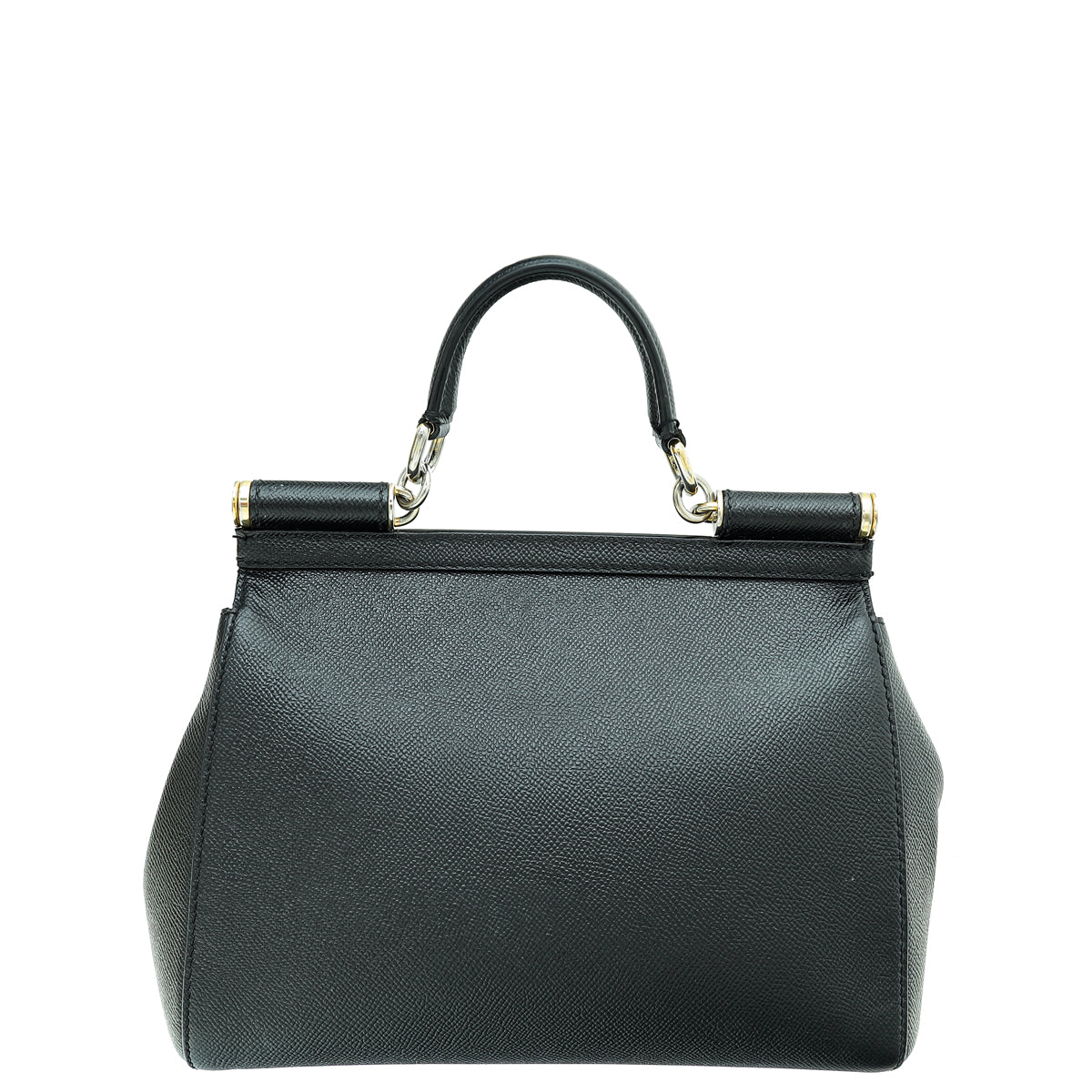 Dolce & Gabbana Black Dauphine Sicily Medium Bag-Dolce & Gabbana-THE CLOSET