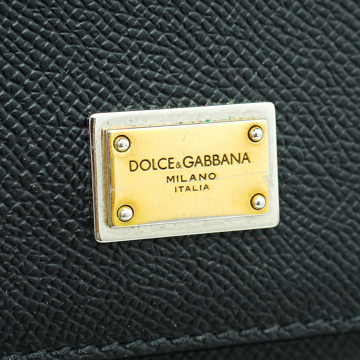 Dolce & Gabbana Black Dauphine Sicily Medium Bag