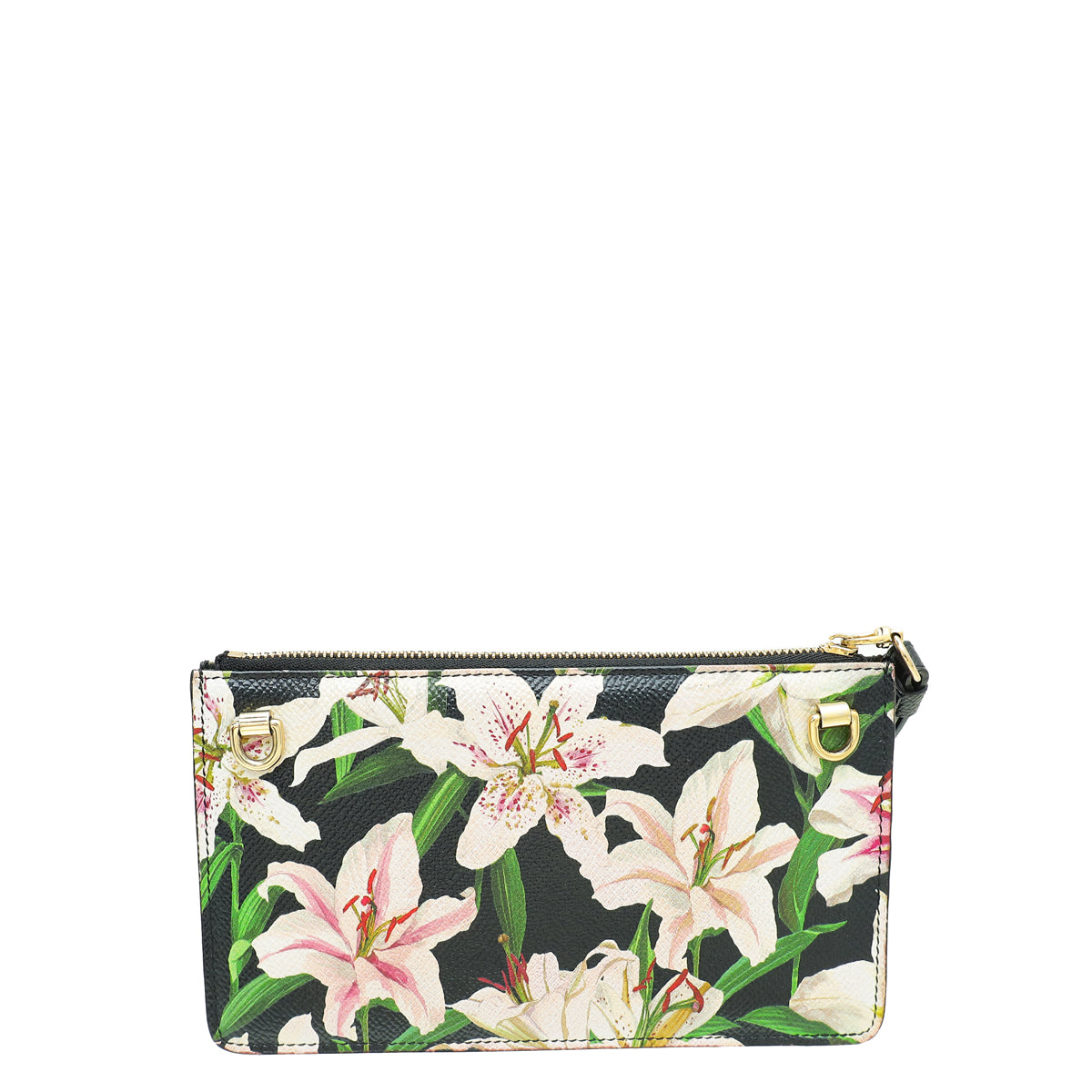 Dolce & Gabbana Black Multicolor Floral Print Flap Chain Crossbody Bag-Dolce & Gabbana-THE CLOSET