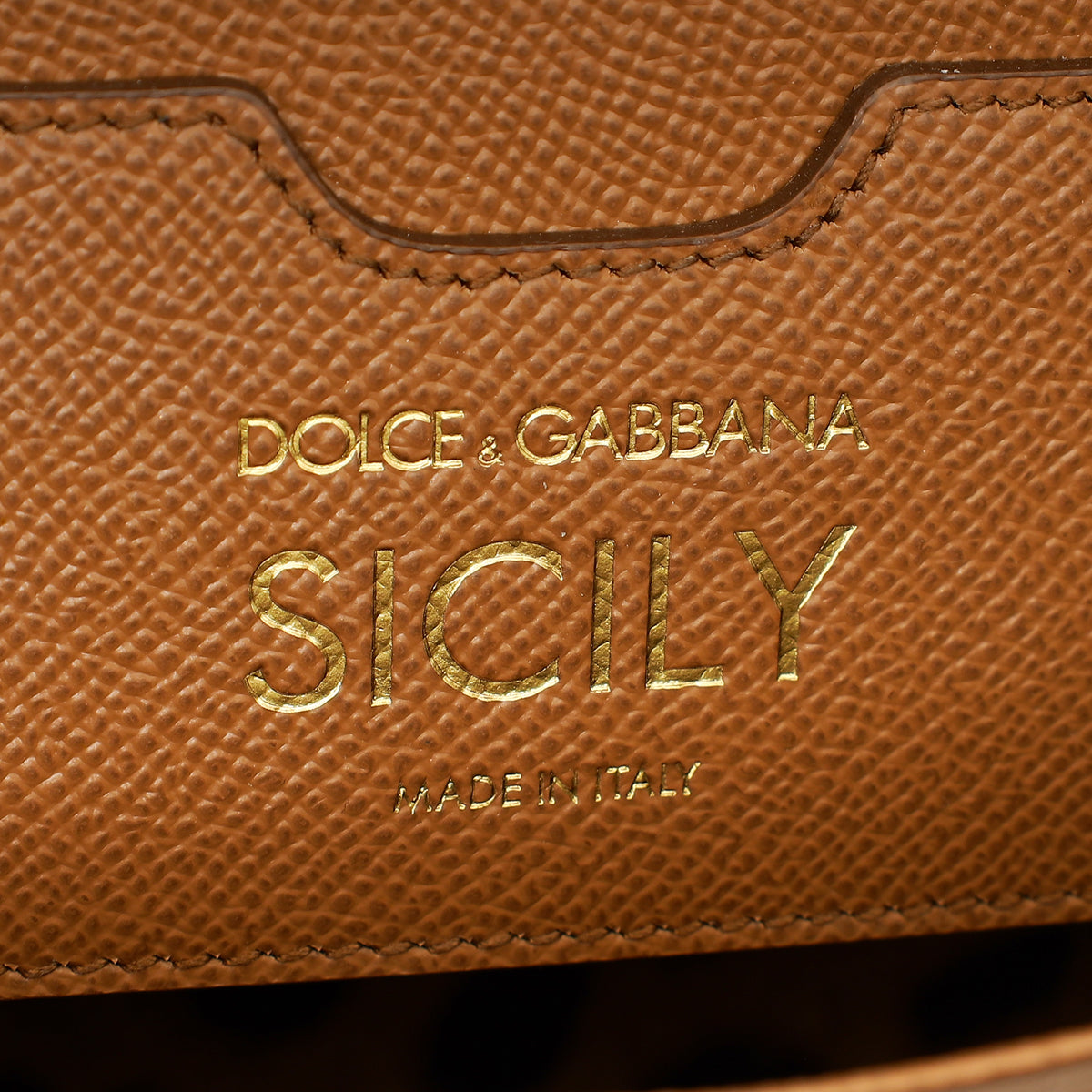 Dolce & Gabbana Brown Sicily Dauphine Medium Flap Bag-Dolce & Gabbana-THE CLOSET