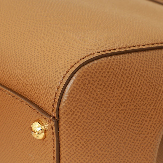 Dolce & Gabbana Brown Sicily Dauphine Medium Flap Bag-Dolce & Gabbana-THE CLOSET