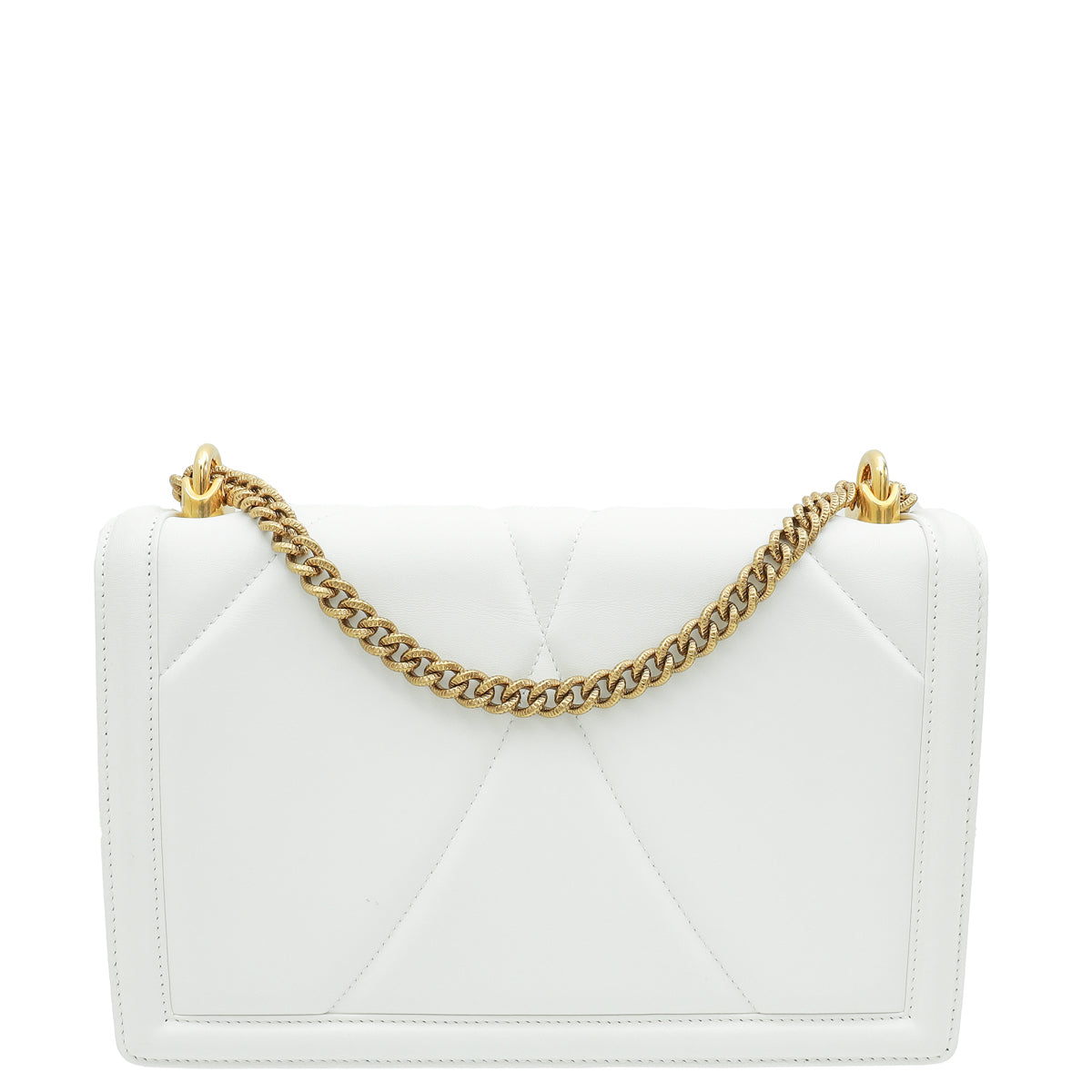 Dolce & Gabbana White Devotion Large Flap Chain Bag-Dolce & Gabbana-THE CLOSET