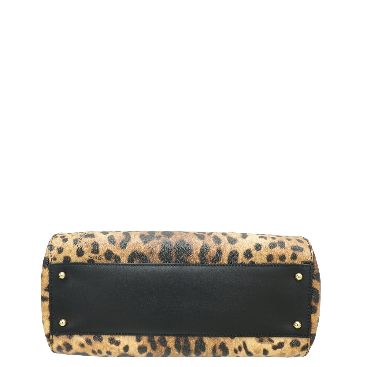 Dolce & Gabbana Bicolor Leopard Print Sicily Large Bag