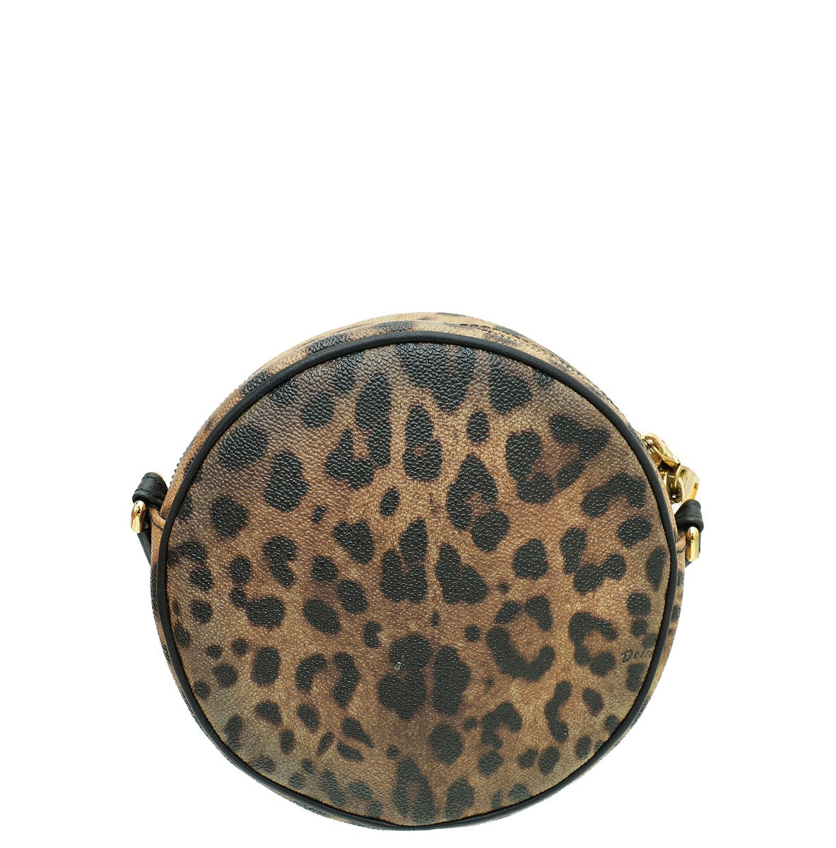 Dolce & Gabbana Bicolor Leopard Print Glam Round Crossbody Bag-Dolce & Gabbana-THE CLOSET