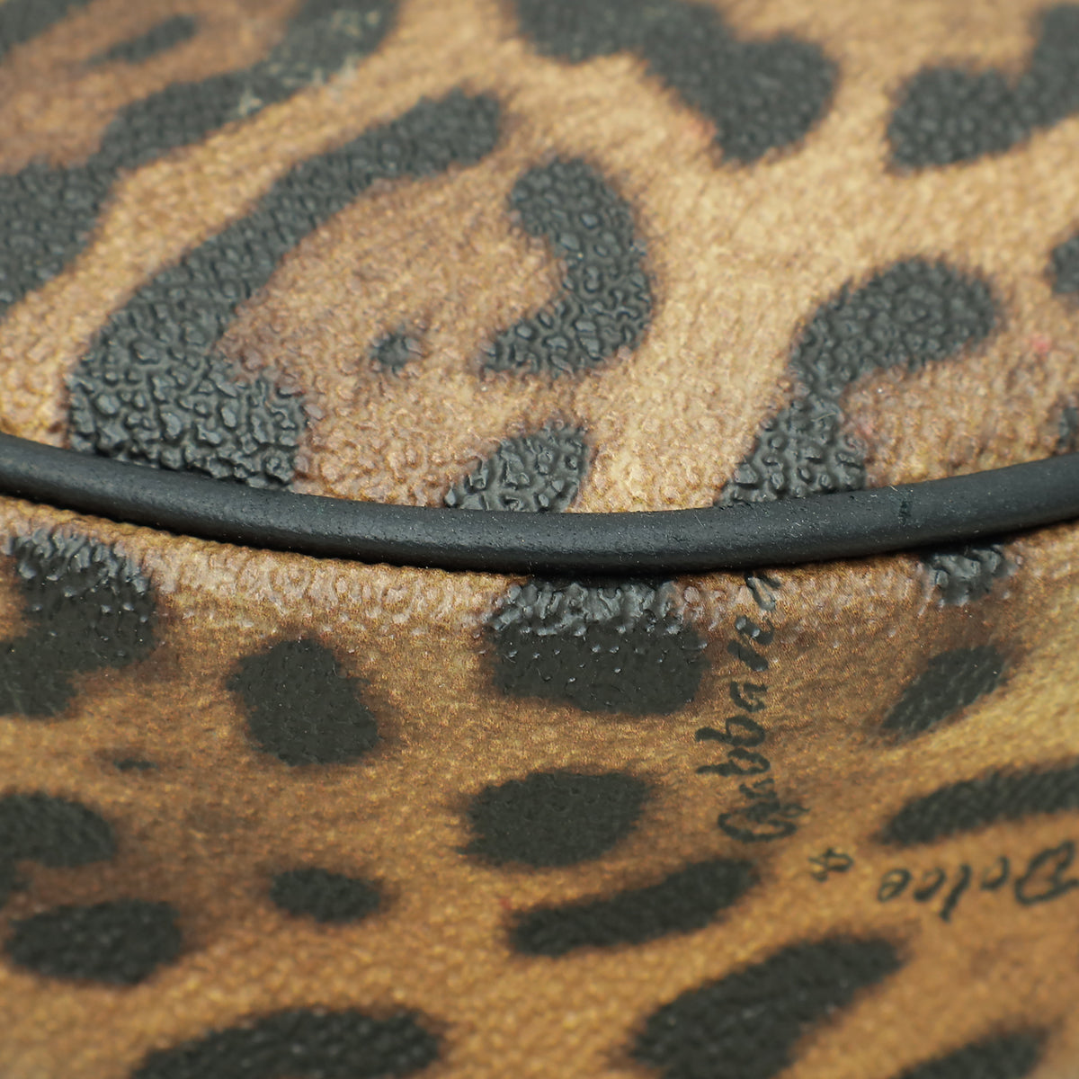 Dolce & Gabbana Bicolor Leopard Print Glam Round Crossbody Bag