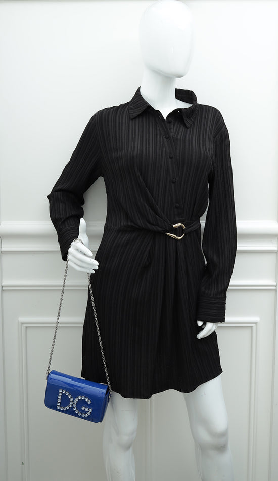 Load image into Gallery viewer, Dolce &amp;amp; Gabbana Blue Crystal DG Girls Bambino Crossbody Bag
