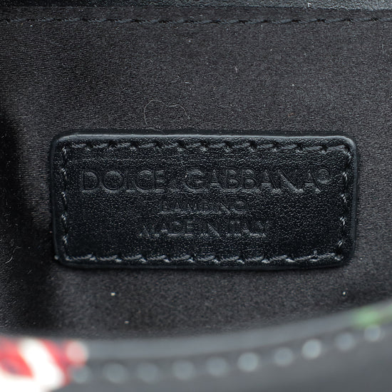 Dolce & Gabbana Black Multicolor DG Floral Print Top Handle Bag-Dolce & Gabbana-THE CLOSET