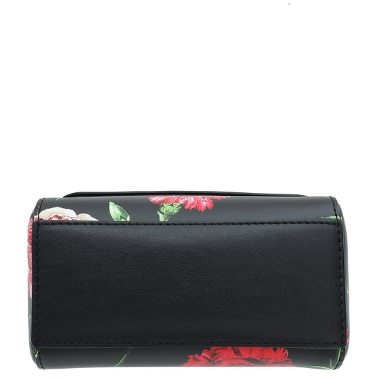 Dolce & Gabbana Black Multicolor DG Floral Print Top Handle Bag-Dolce & Gabbana-THE CLOSET