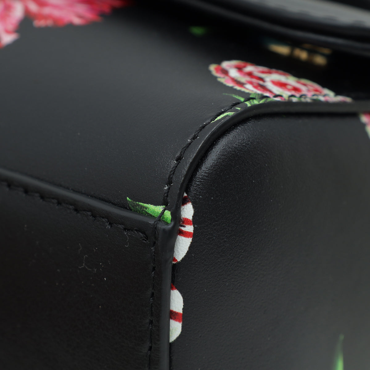 Dolce & Gabbana Black Multicolor DG Floral Print Top Handle Bag-Dolce & Gabbana-THE CLOSET
