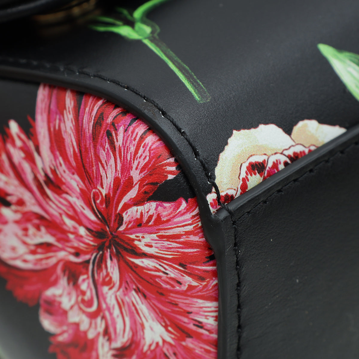 Dolce & Gabbana Black Multicolor DG Floral Print Top Handle Bag-Dolce & Gabbana-THE CLOSET