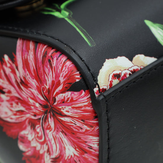 Dolce & Gabbana Black Multicolor DG Floral Print Top Handle Bag-Dolce & Gabbana-THE CLOSET