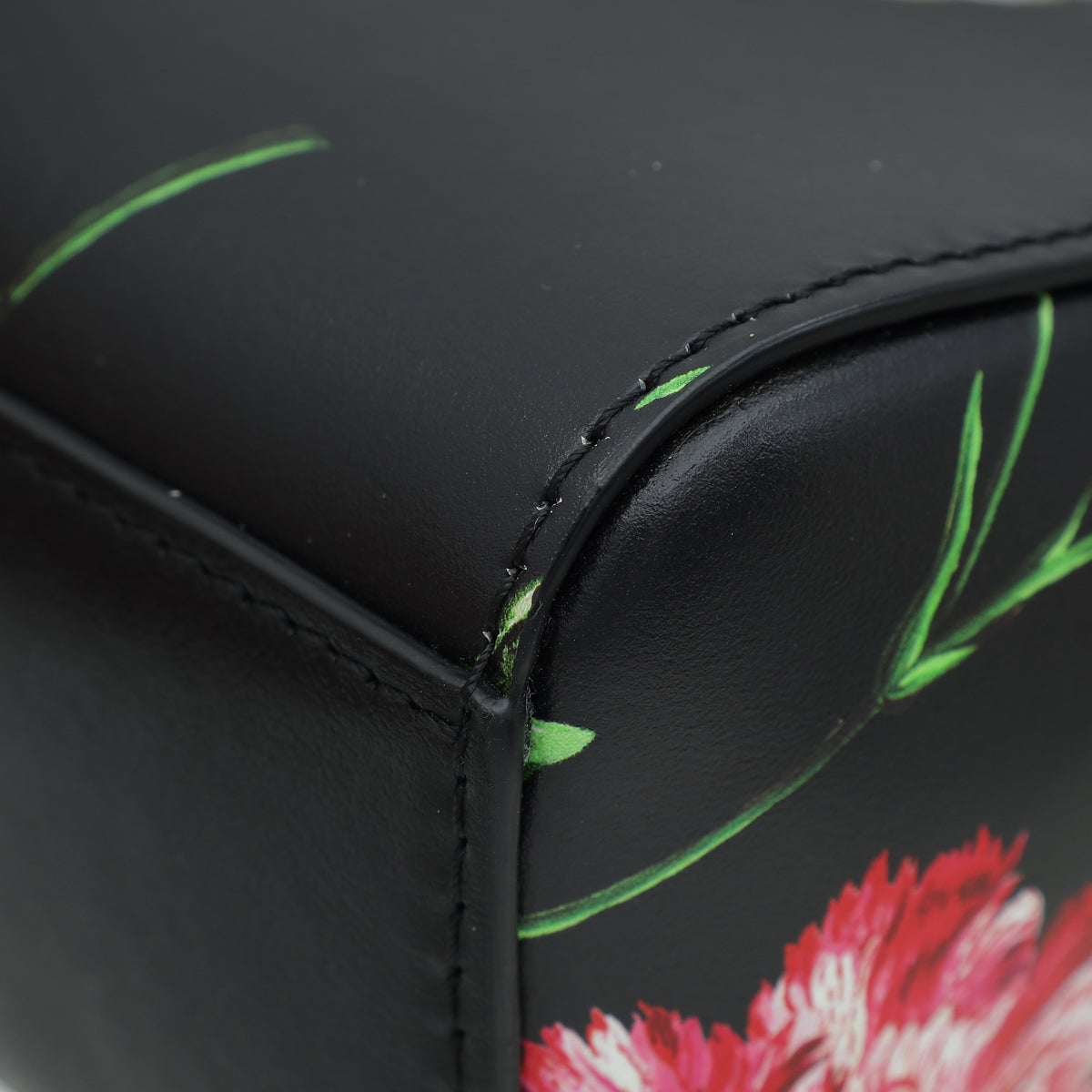 Dolce & Gabbana Black Multicolor DG Floral Print Top Handle Bag-Dolce & Gabbana-THE CLOSET