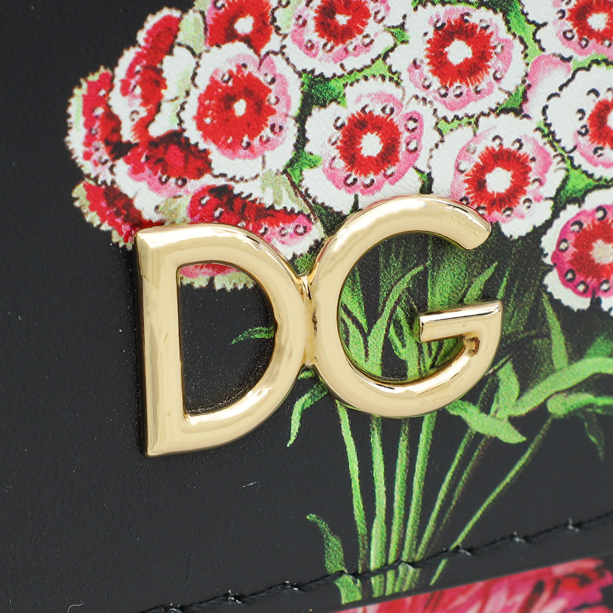 Dolce & Gabbana Black Multicolor DG Floral Print Top Handle Bag-Dolce & Gabbana-THE CLOSET