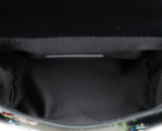 Dolce & Gabbana Black Multicolor DG Floral Print Top Handle Bag-Dolce & Gabbana-THE CLOSET