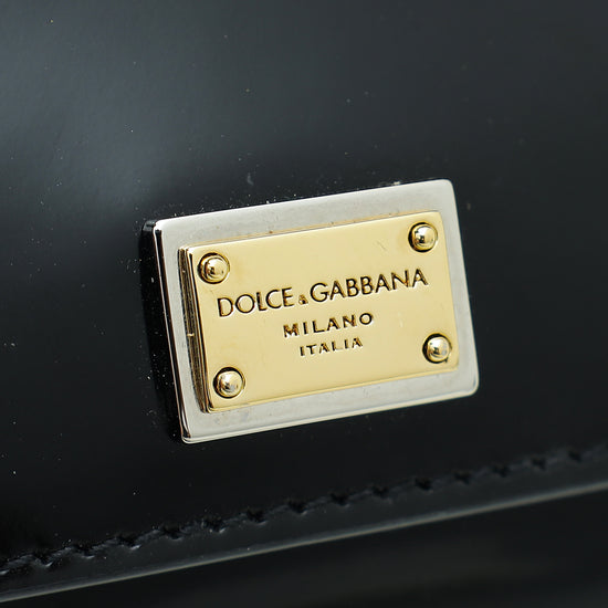 Dolce & Gabbana Black Kim Sicily Micro Crossbody Bag
