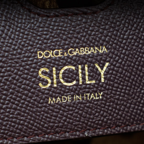 Dolce & Gabbana Aubergine Dauphine Small Sicily Bag