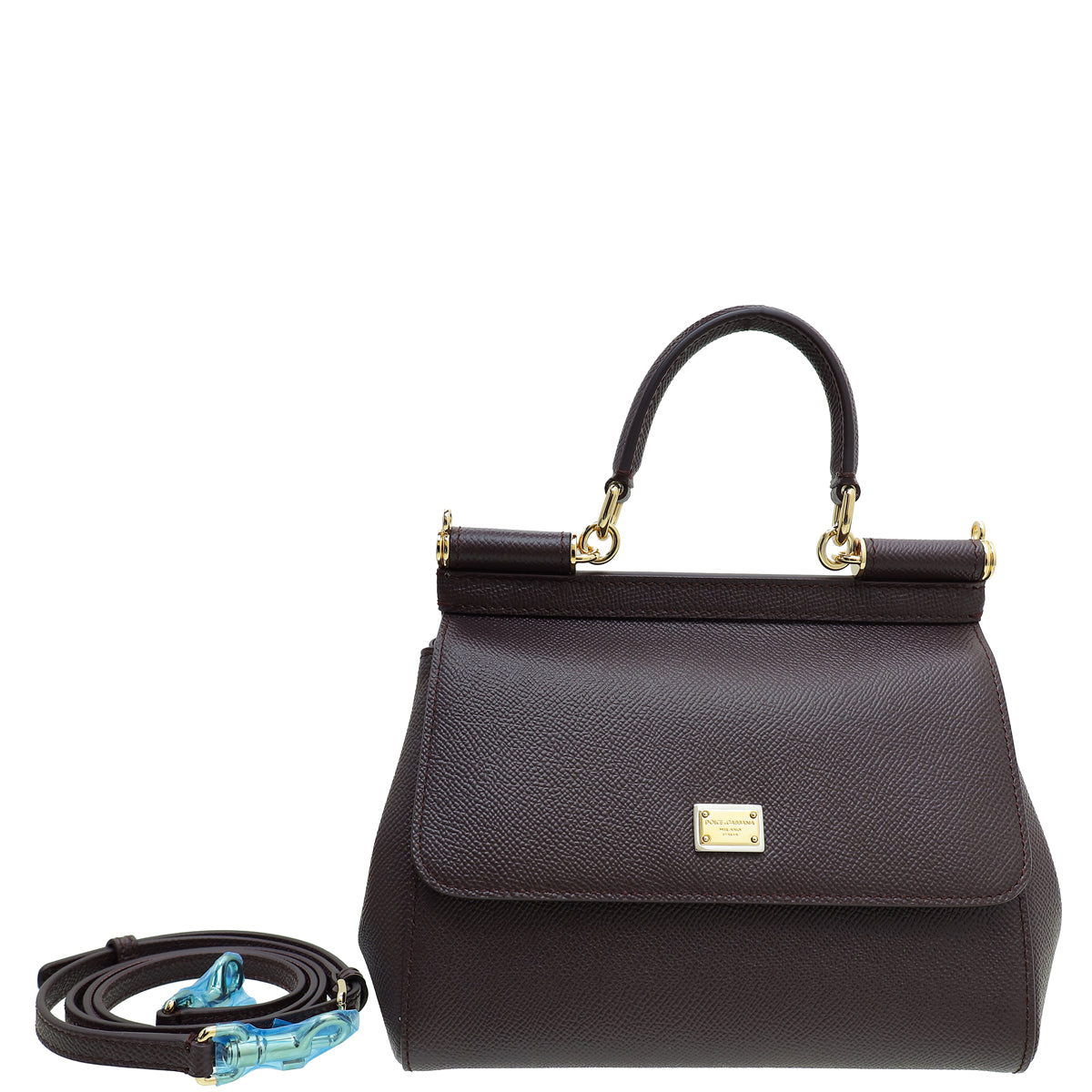 Dolce & Gabbana Aubergine Dauphine Small Sicily Bag