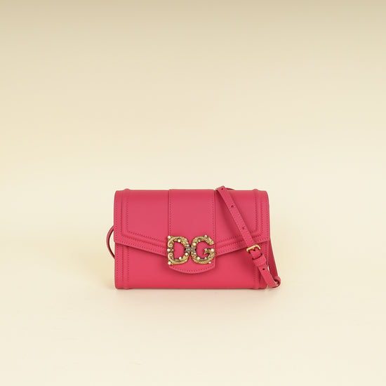 Dolce & Gabbana Fuchsia DG Amore Wallet Strap