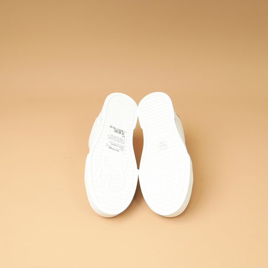 Dolce & Gabbana Bicolor Pearl-Detail Portofino Sneakers 37-Dolce & Gabbana-THE CLOSET