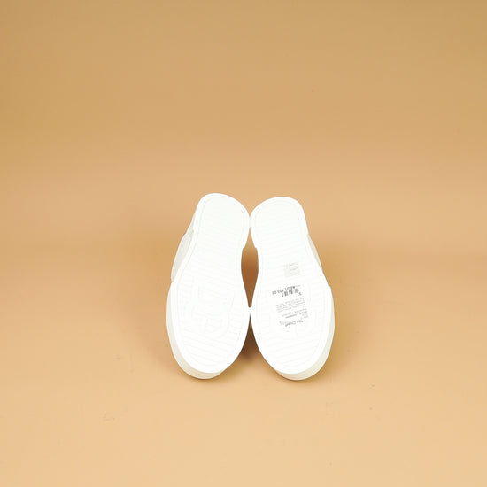 Dolce & Gabbana Bicolor Pearl-Detail Portofino Sneakers 37-Dolce & Gabbana-THE CLOSET