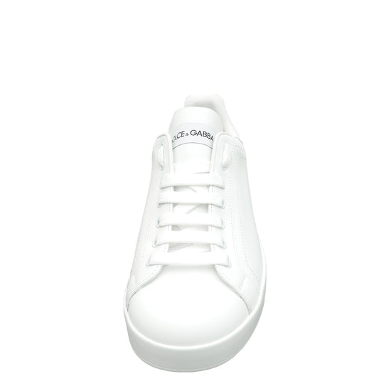 Dolce & Gabbana White Portofino Sneakers 9.5