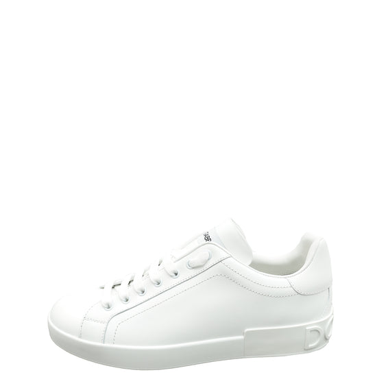 Dolce & Gabbana White Portofino Sneakers 9.5