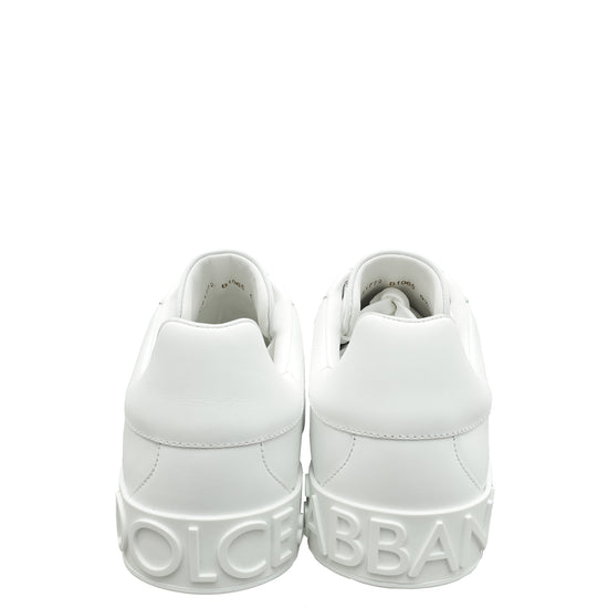 Dolce & Gabbana White Portofino Sneakers 9.5