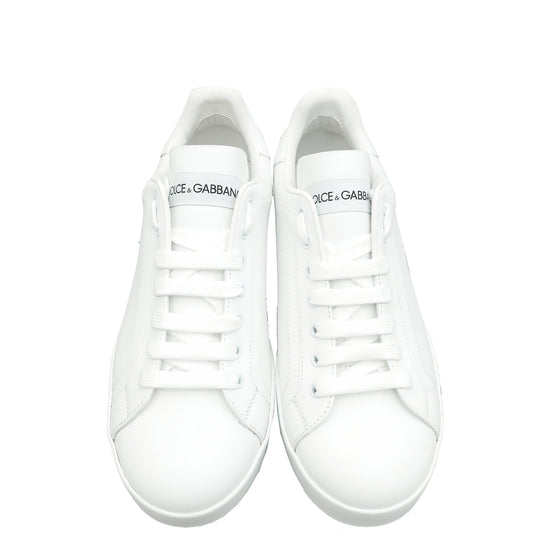 Dolce & Gabbana White Portofino Sneakers 9.5