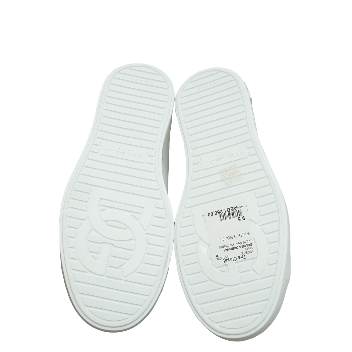 Dolce & Gabbana White Portofino Sneakers 9.5