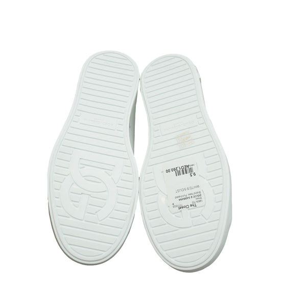 Dolce & Gabbana White Portofino Sneakers 9.5