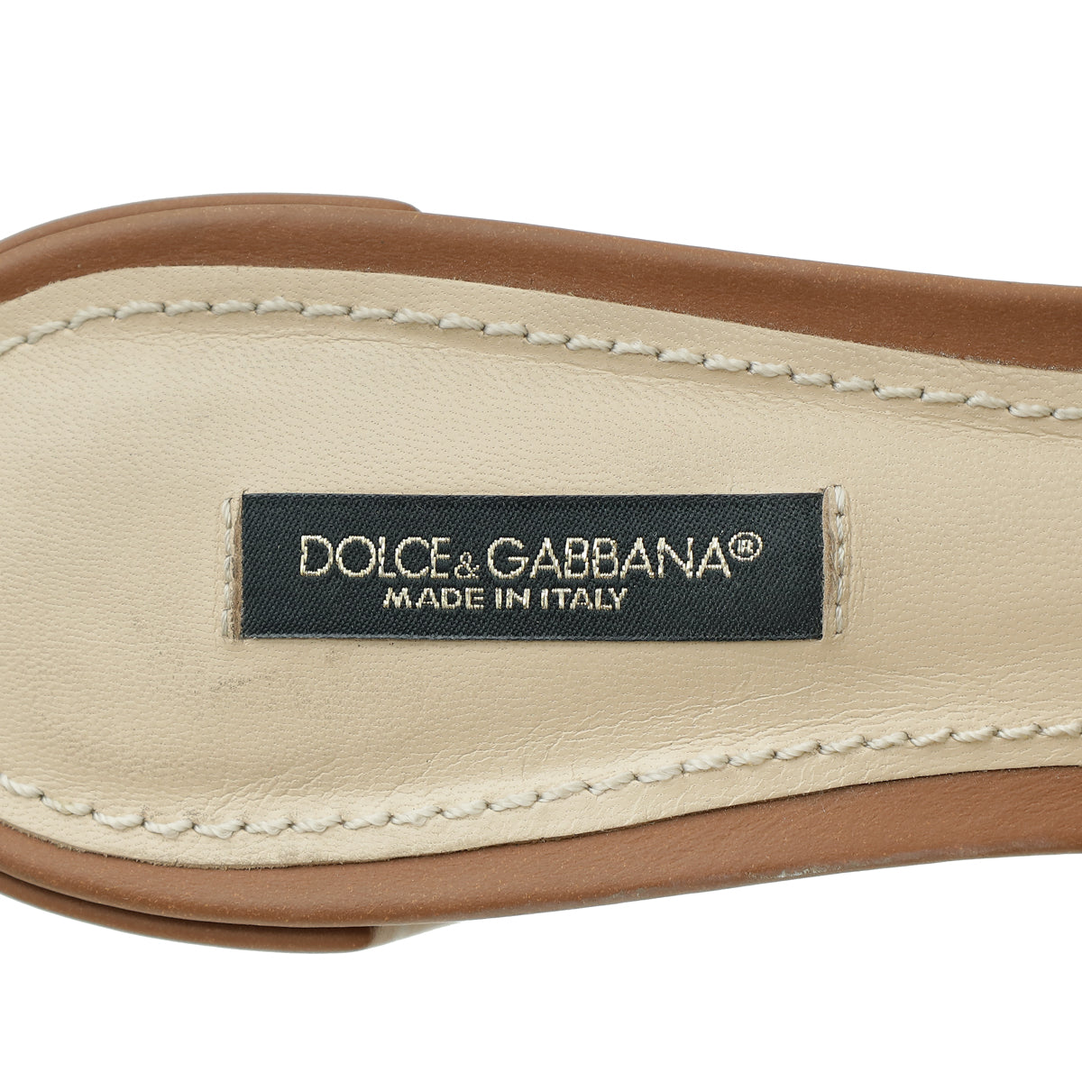 Dolce & Gabbana Brown DG Cut Out Mules 35.5