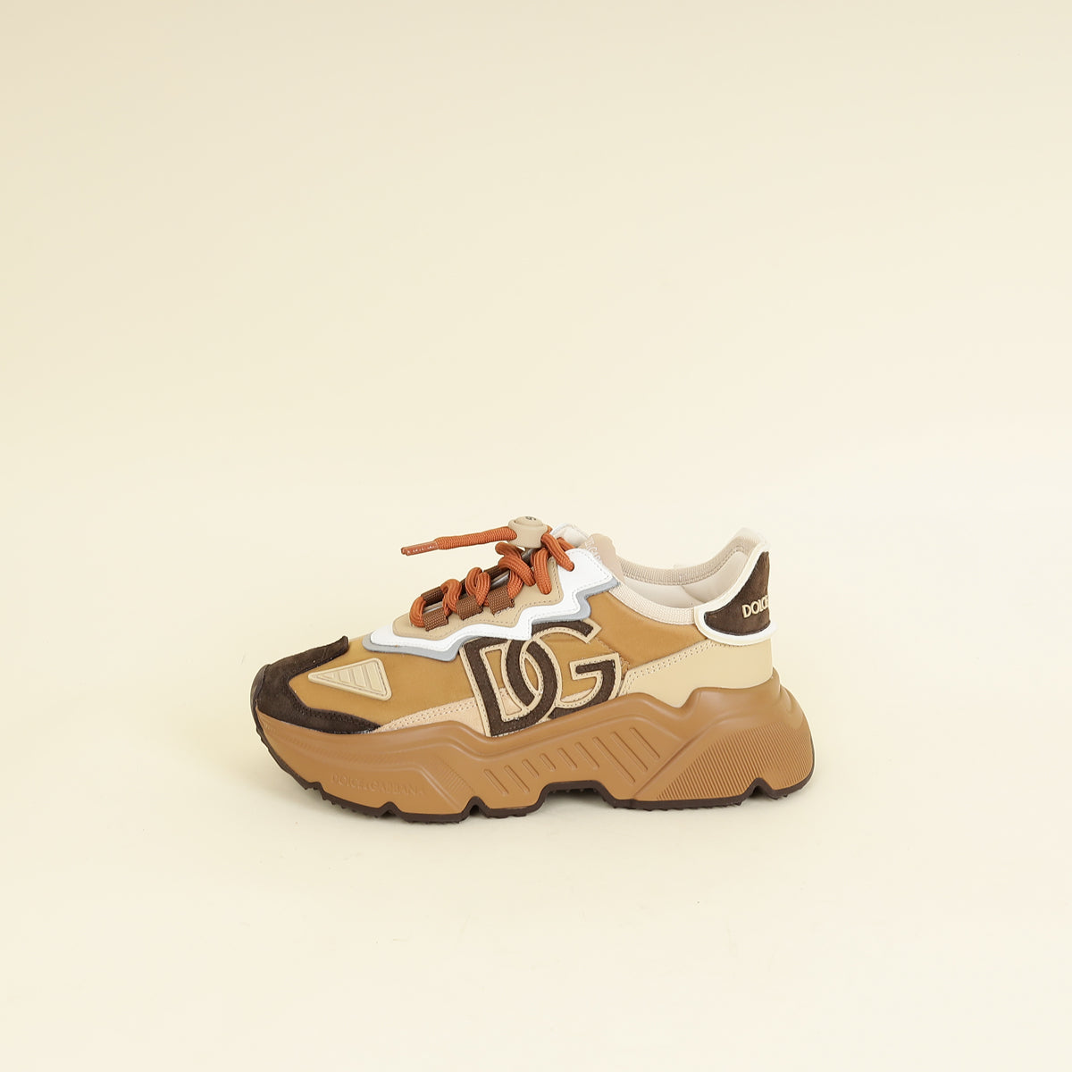 Dolce & Gabbana Brown Multicolor DG Logo Daymaster Sneakers 36-Dolce & Gabbana-THE CLOSET